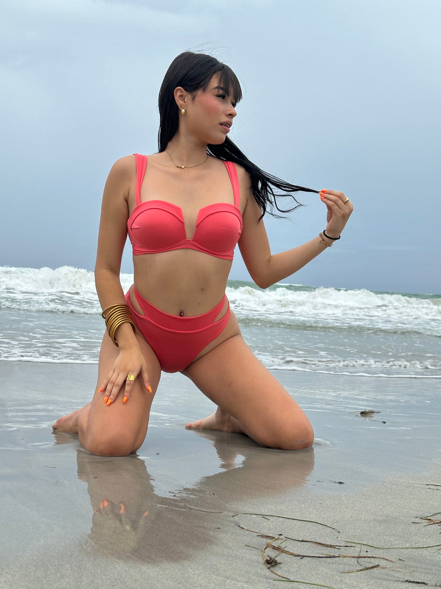 Coral High Swimsuit