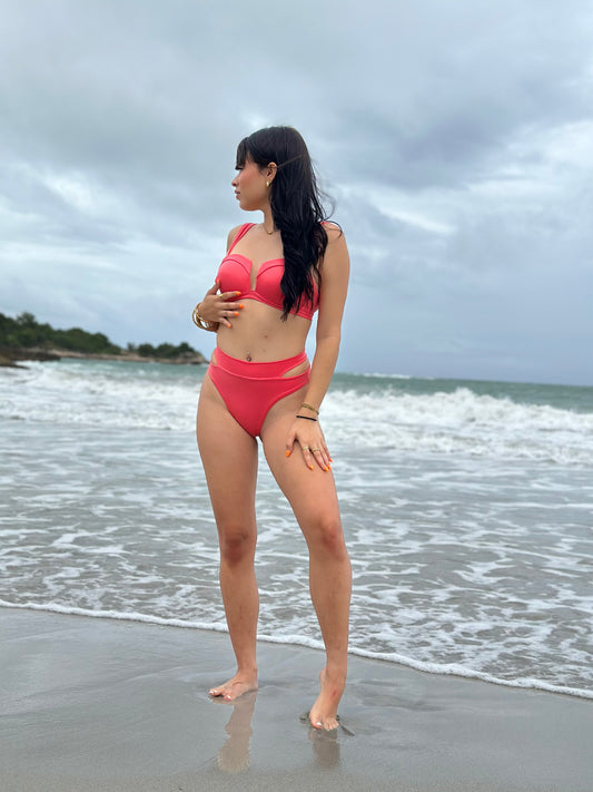 Coral High Swimsuit