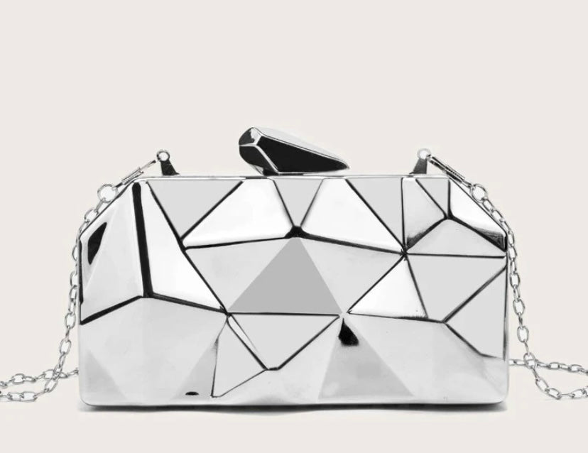 Silver Geometric Bag